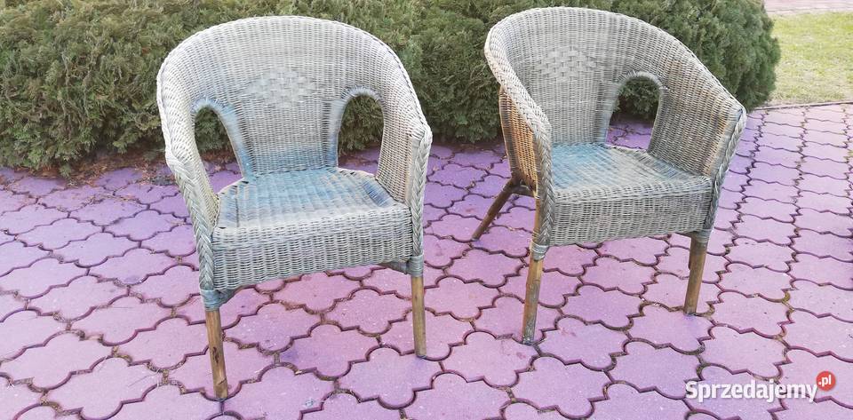 Fotel rattanowy wiklinowy ogrodowy krzesło na taras balkon