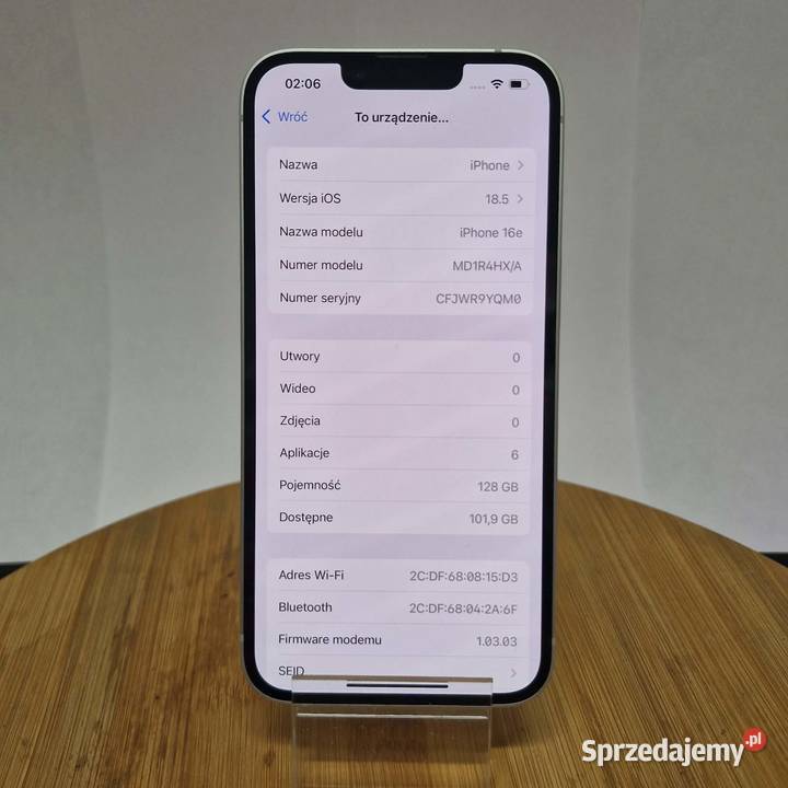 Apple iPhone 16e 128GB 61 48Mpix Biały Łódź sprzedam