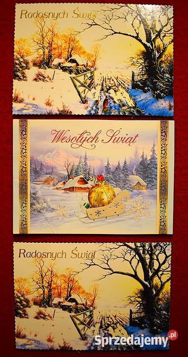 Świąteczne kartki z życzeniami 14 sztuk kujawsko-pomorskie Chełmno