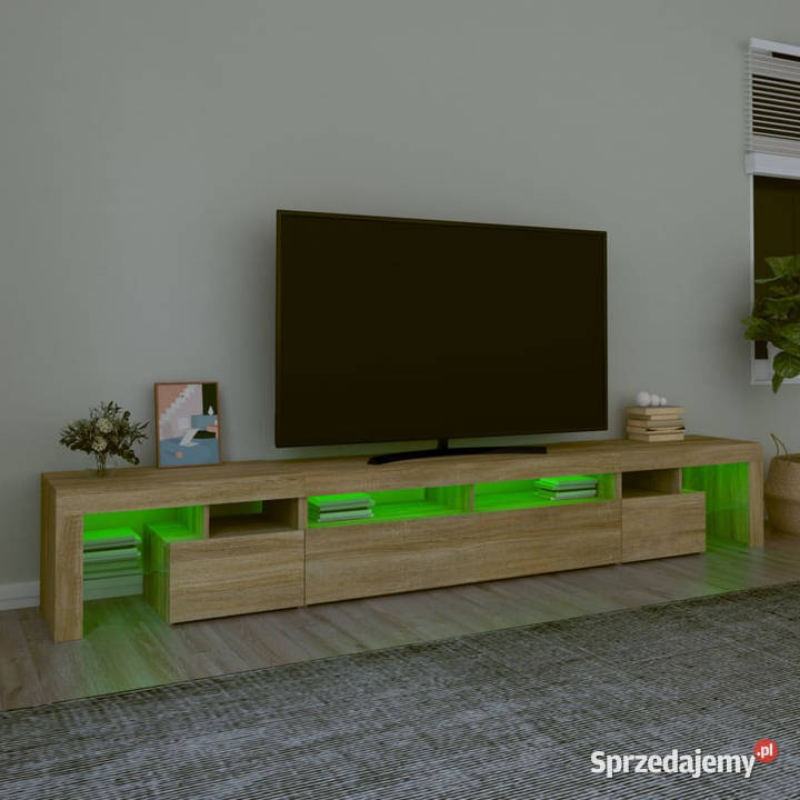 Szafka pod TV z oświetleniem LED dąb sonoma sprzedam