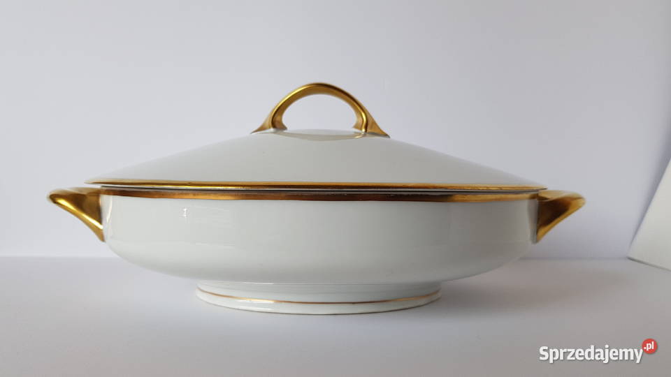Porcelanowa mała waza OHME ze złoceniami stara