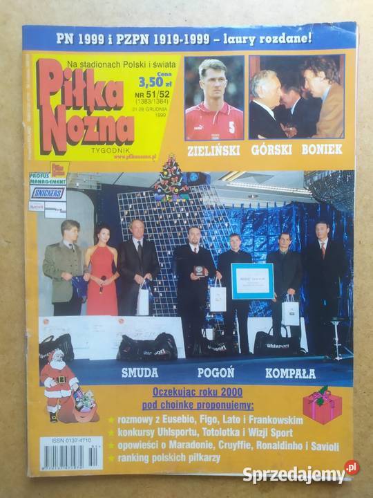 Tygodnik Piłka Nożna rocznik 1999 kompletny Łódź
