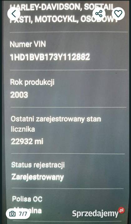 HARLEY DAVIDSON SOFTAIL ANIVERSARY Kobiela sprzedam
