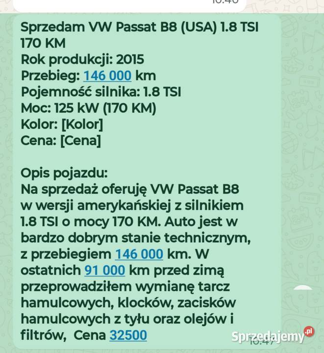 Sprzedam Passata USA Passat