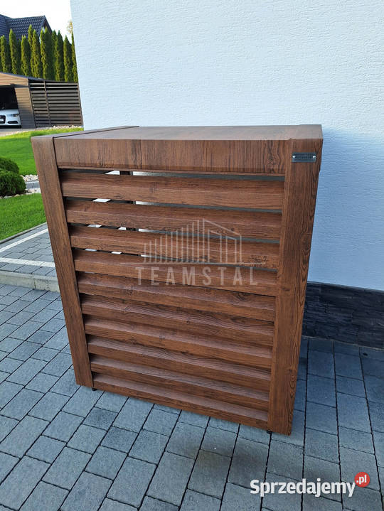 Osłona pompy ciepła 80x40x120 ciemny orzech