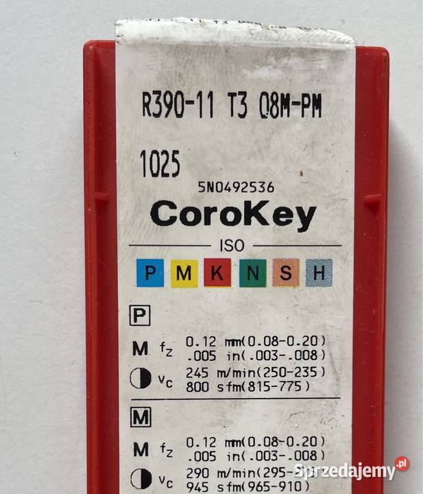 Płytki SANDVIK R39011 1308MPM 1025