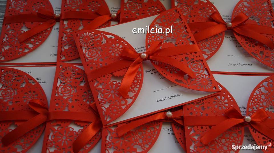 Zaproszenia ażurowe Koperta Ślub emilcia Zielona Góra