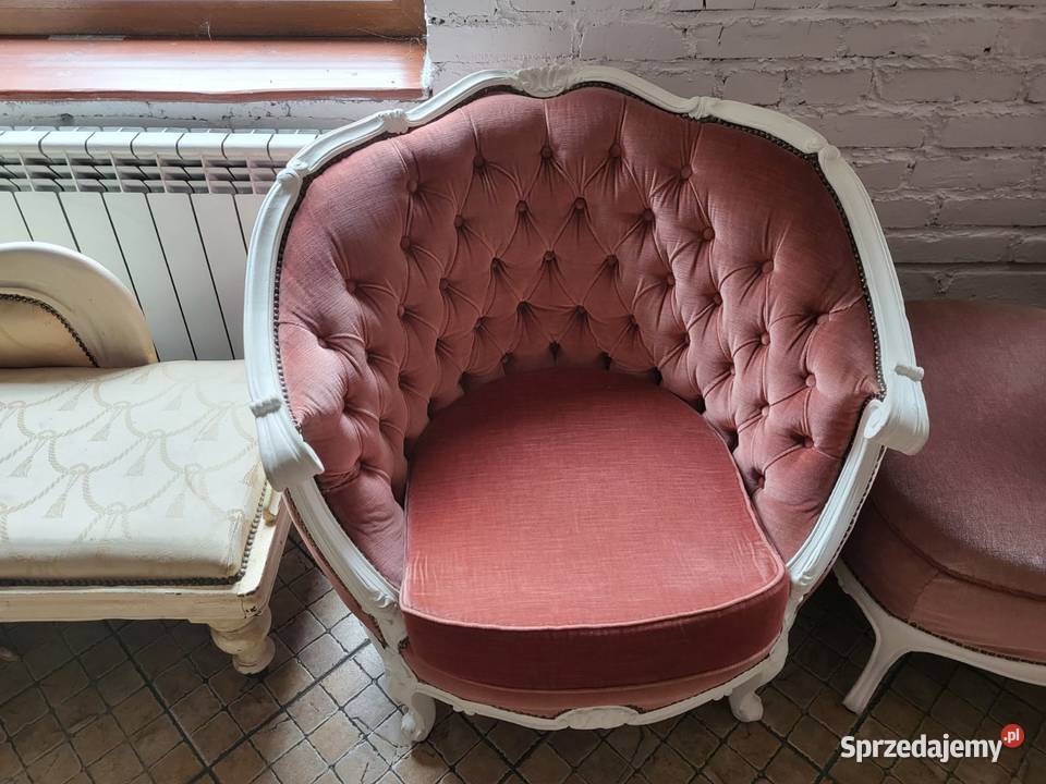 Zestaw sofa dwa fotele w stylu ludwikowskim śląskie Rybnik