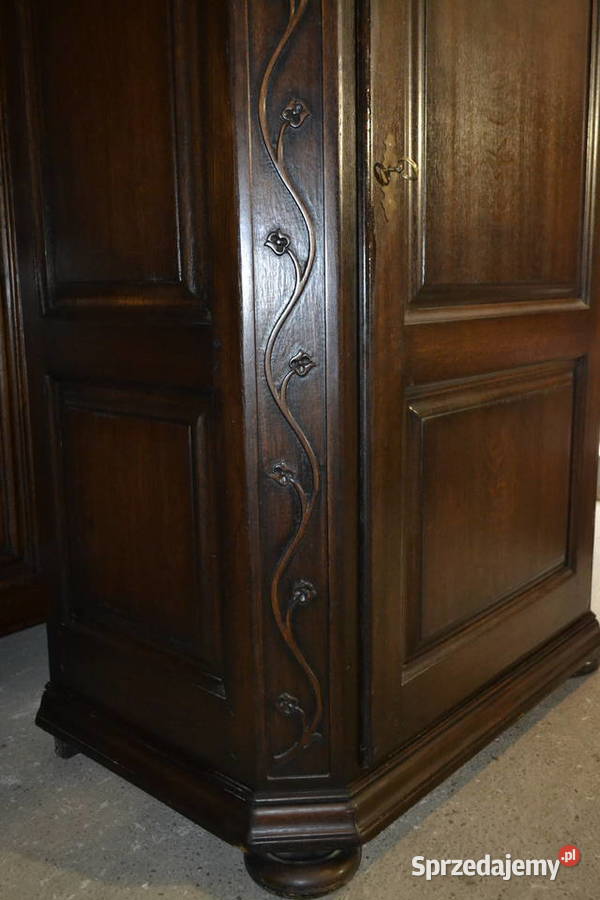 szafa jednodrzwiowa rzeźby lity dąb Będzin sprzedam