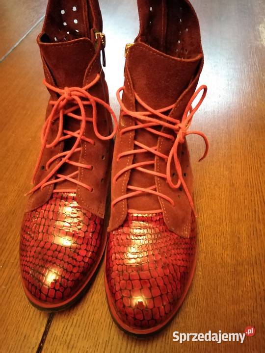 Botki skórka naturalna lakierowane śliczne 38 Kozaki małopolskie Kraków sprzedam