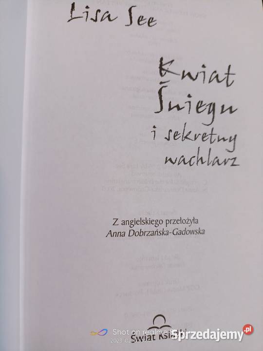 Kwiat śniegu i sekretny wachlarz książki mazowieckie Warszawa