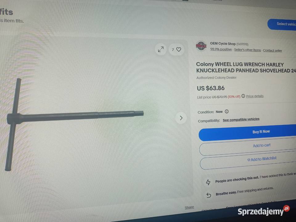 Harley WLA WLC Knucklehead Panhead kujawsko-pomorskie