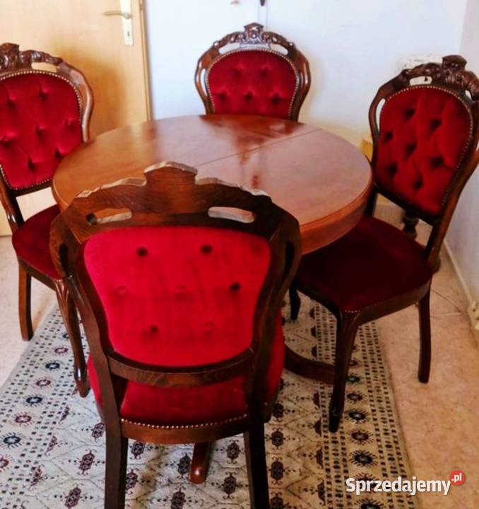 Stół okrągły z krzesłami wielkopolskie Poznań