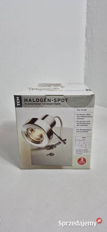 Stylowy Reflektor Halogenowy TCM Szczotkowana Dom i Ogród lubelskie Biłgoraj sprzedam
