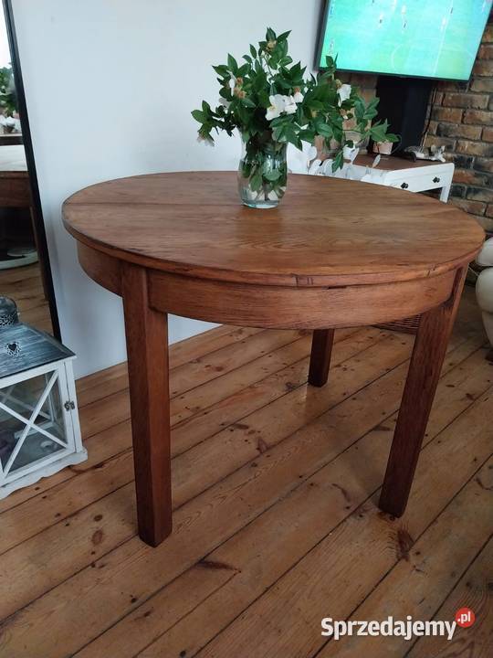 Stół okragly rozkladany retro prl lata 50 te Gdańsk sprzedam