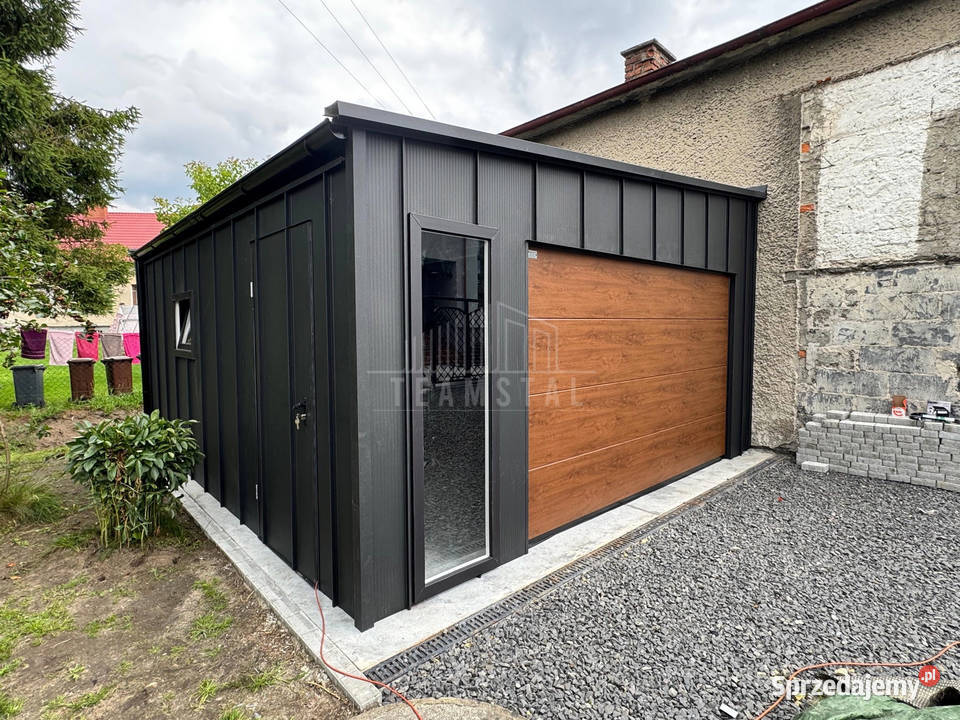 Garaż Blaszany 5x55 m brama 2x okno drzwi blacha Dobre Miasto
