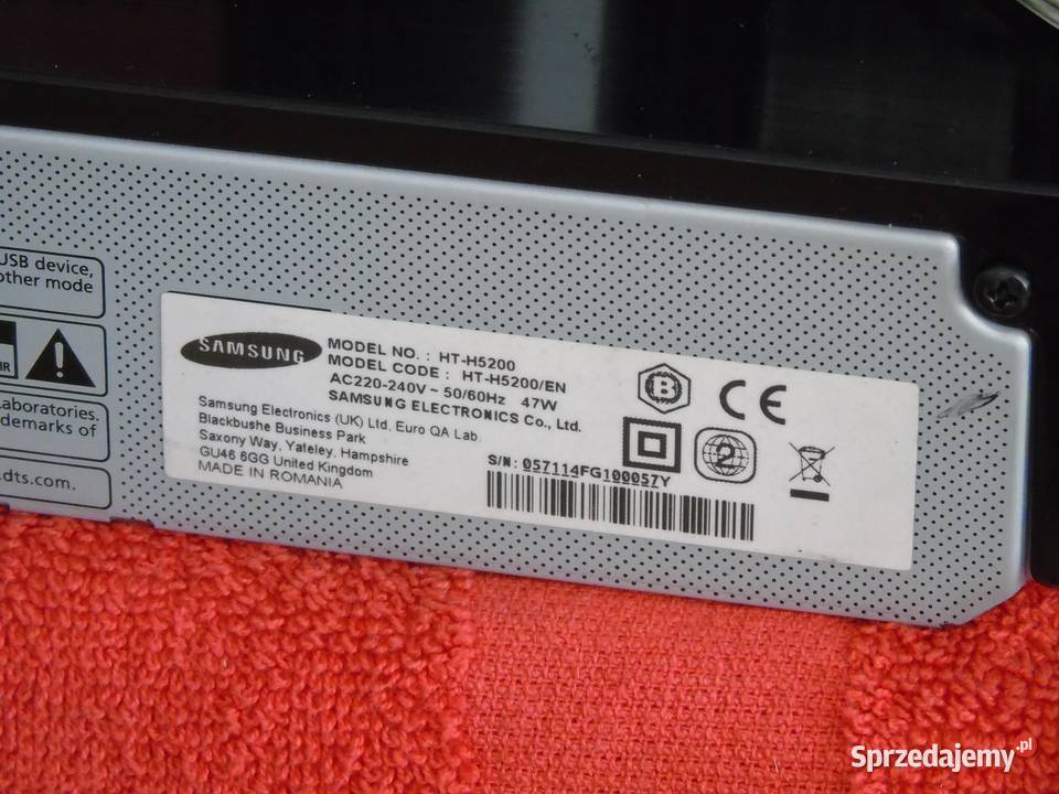 Samsung HTH5200 21ch 3D Bluray Home Theatre Jasło