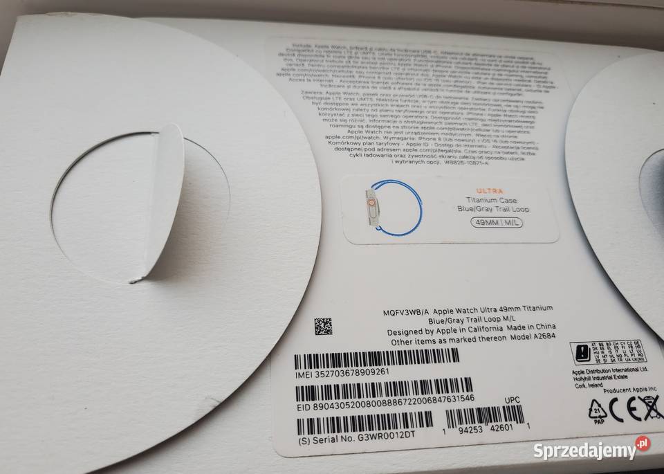 NOWY Apple Watch Ultra 49mm Titanium pasek Kobyłka