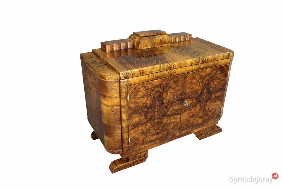 Piękna komoda pomocnik Art Deco renowacji antyk Zielonka