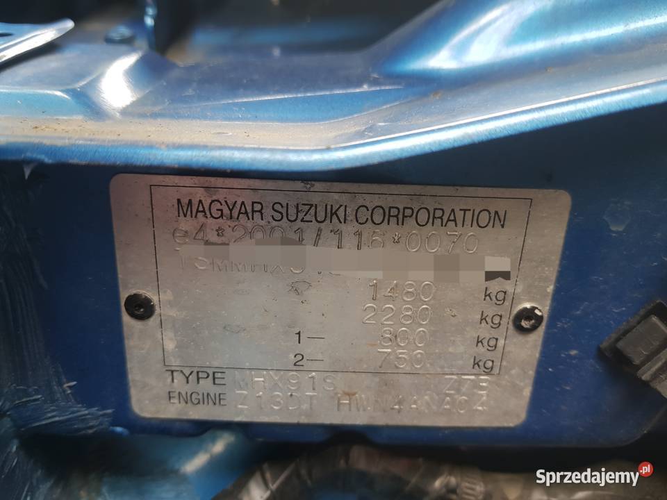 Suzuki Ignis II 13 DDIS 20045r LakZ7B Części Samochody osobowe warmińsko-mazurskie Elbląg sprzedam