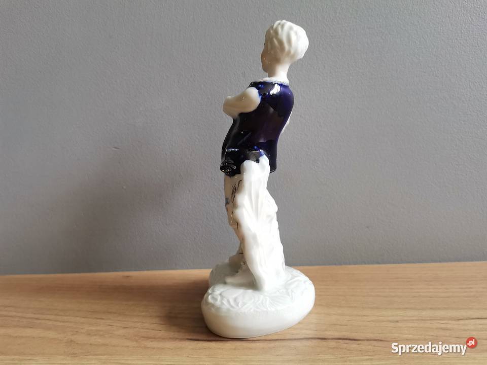 Stara figurka Chłopiec z Psem porcelana Bytom Katowice