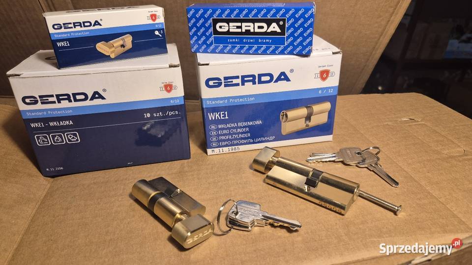 Wkładka Drzwiowa Gerda 3030 Mosiądz Zestaw 3 Kraków