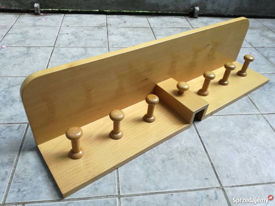 Dwa nietypowe drewniane ręcznie robione wieszaki Warszawa