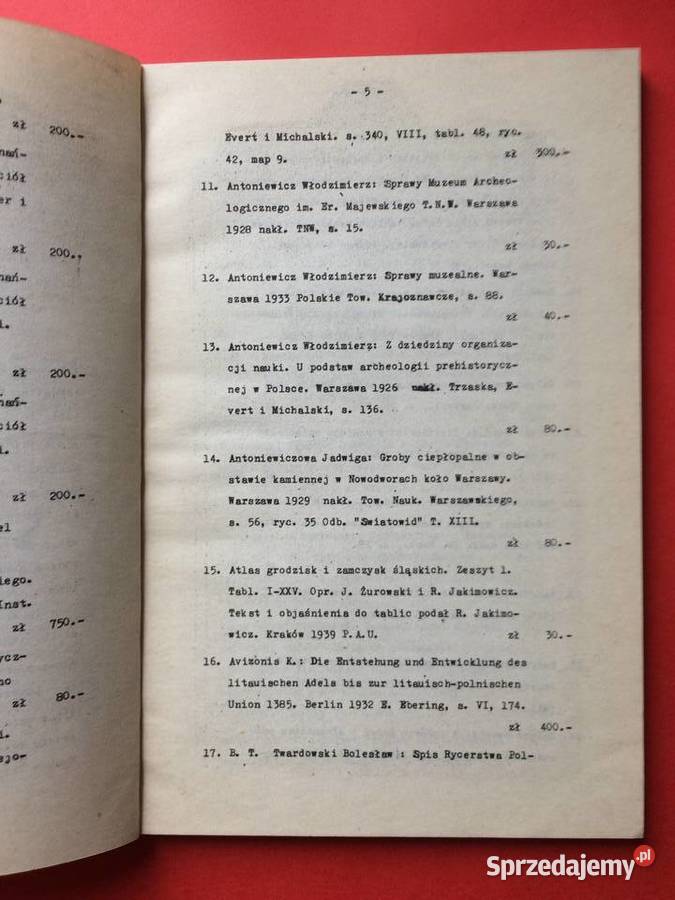 2619 Antykwaryczny Katalog Cennik zachodniopomorskie Szczecin