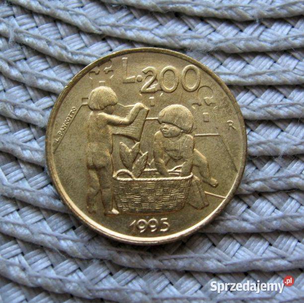 San Marino 200 Lirów 1995r Ładna wielkopolskie Kalisz