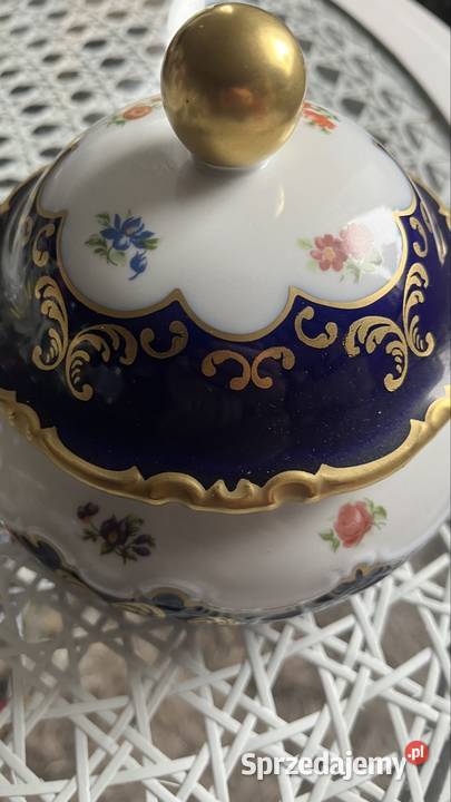 Bomboniera kobalt złoto Walendorf Zielona Góra sprzedam
