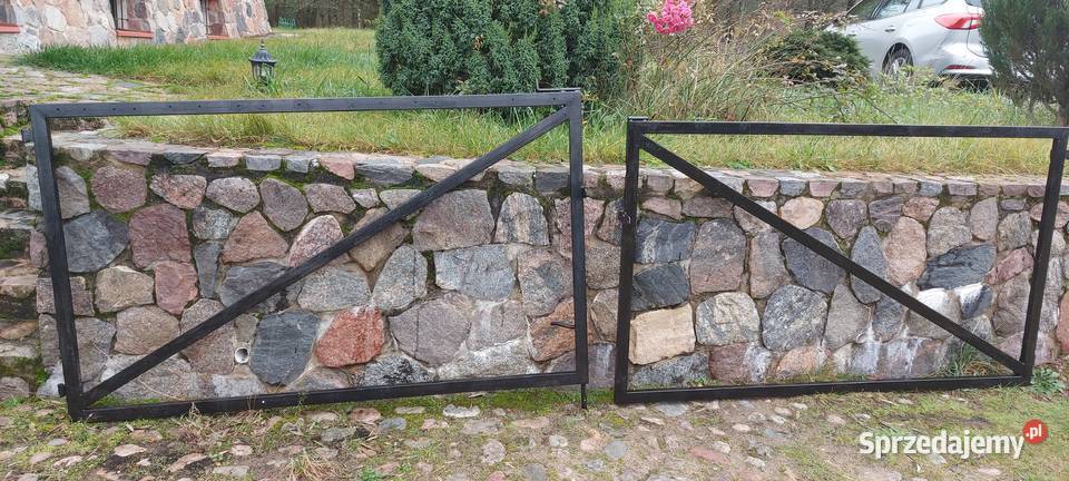 Brama wjazdową dwuskrzydłowa stelarz rama 2x2 Wojtkowizna