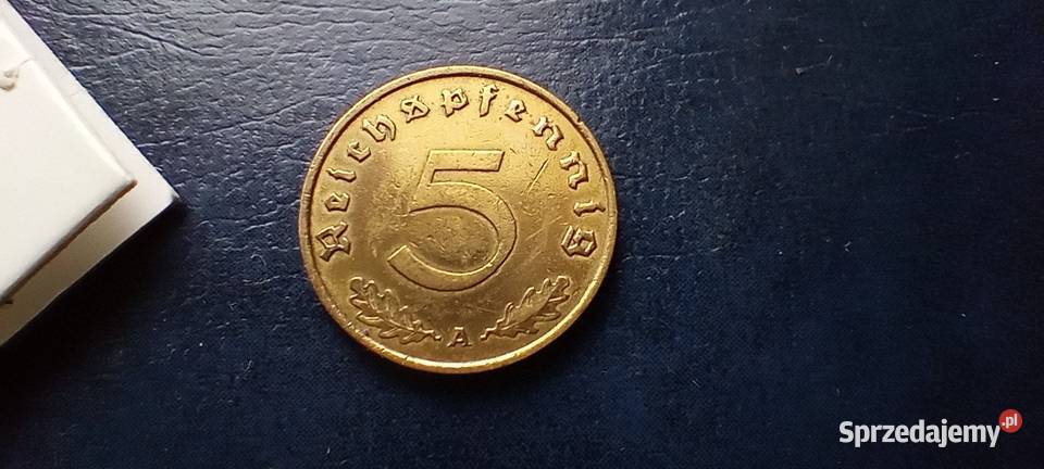 Stare monety 5 fenig 1938 A Niemcy 2 Numizmatyka Lesko