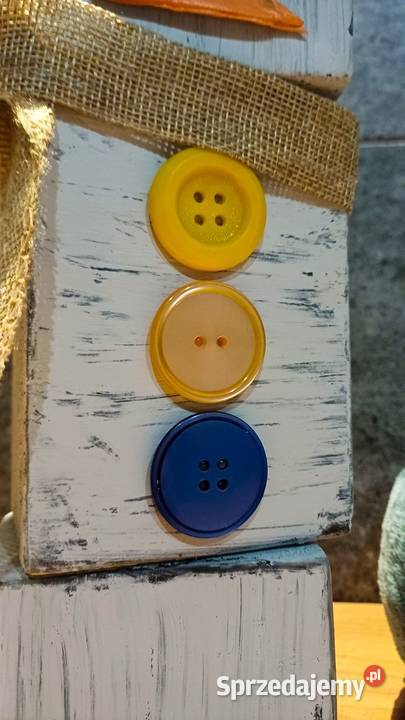 Bałwan z drewna Handmade Ozdoba Boże Narodzenie Zabrze