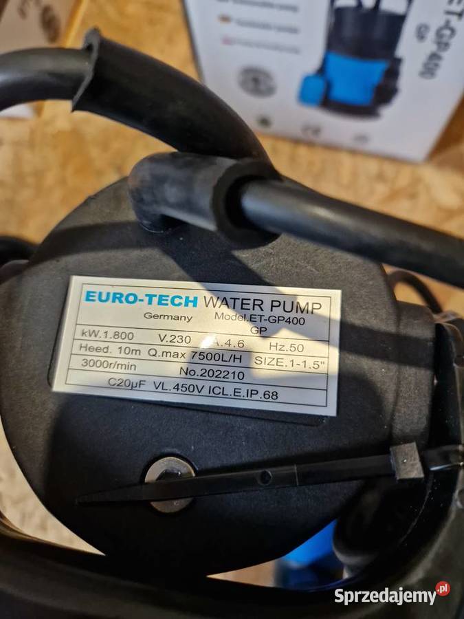 Pompa do wody brudnej czystej ścieków EuroTech wielkopolskie Głogowa