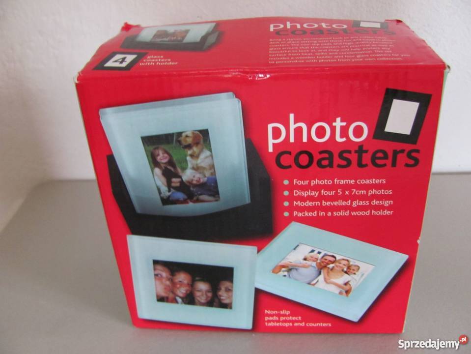 Szklane podstawki z wkładem na zdjęcia Zamość