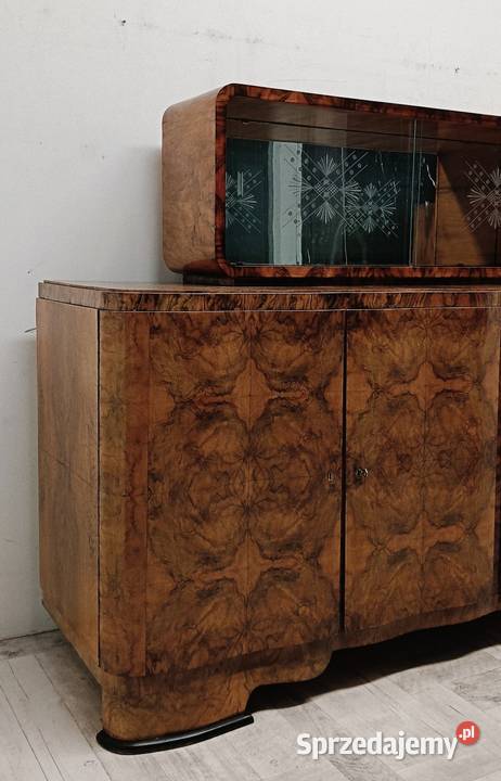 komoda bufet witryna art deco lata 60te vintage Radomsko
