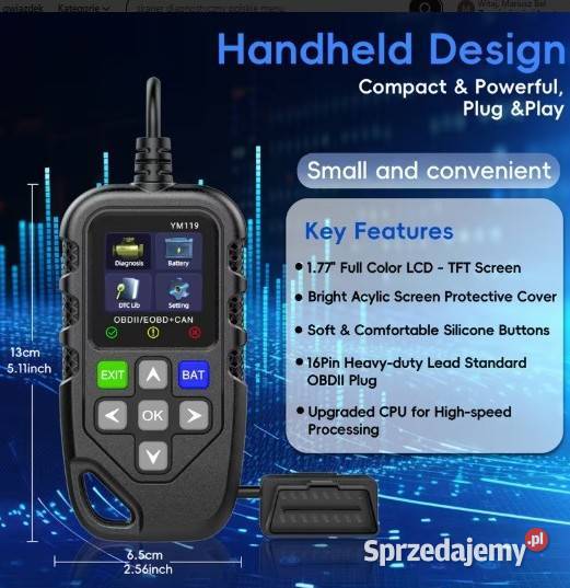 YM119 OBD2 Skaner diagnostyka samochodowa Warszawa