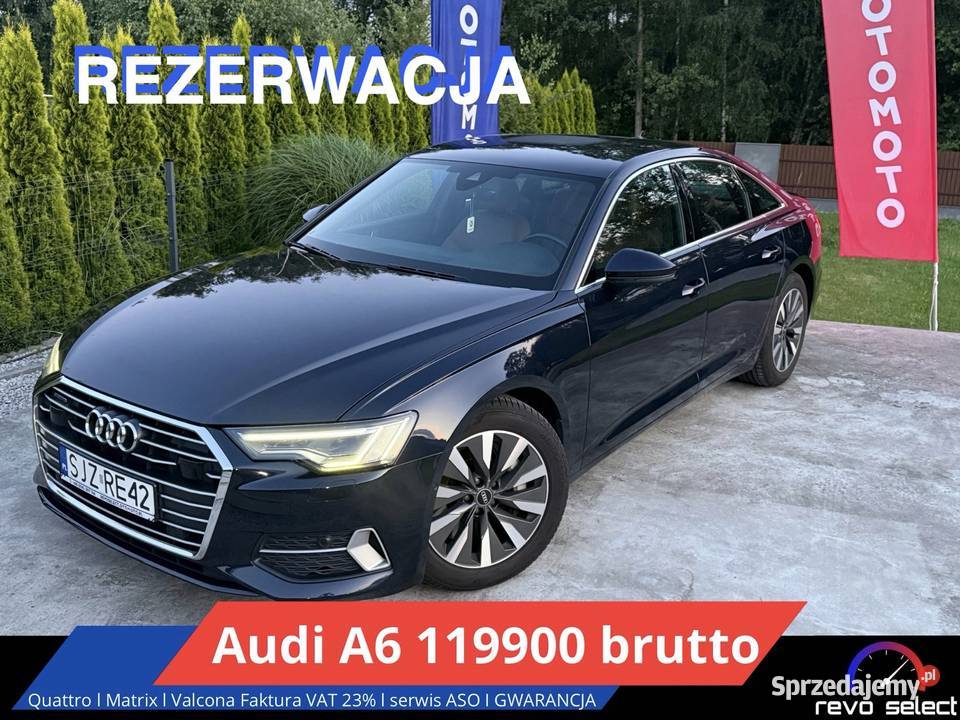 Audi A6 50TFSIe 299 Quattro Matrix Valcona ASO serwisowany w ASO A6 Jastrzębie-Zdrój