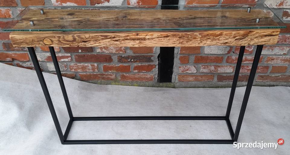 Konsola do przedpokoju i salonu stare drewno 27cm Kamieńczyk