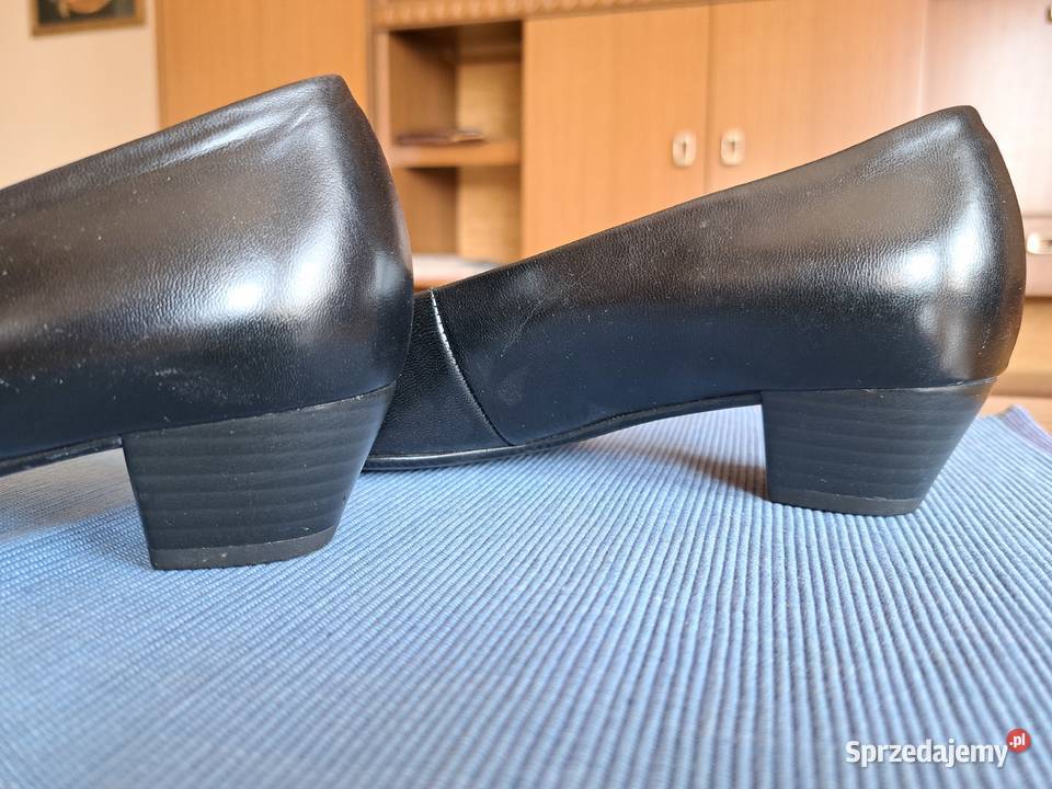 Czółenka czarne mały obcas Gabor Comfort r 385 5 Łódź