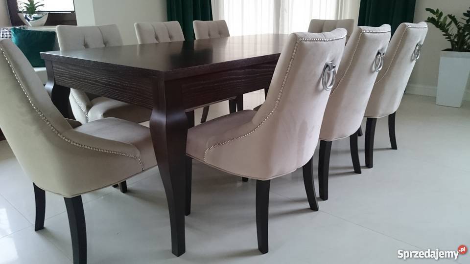 Pikowane krzesło chesterfield z kołatką Kielce