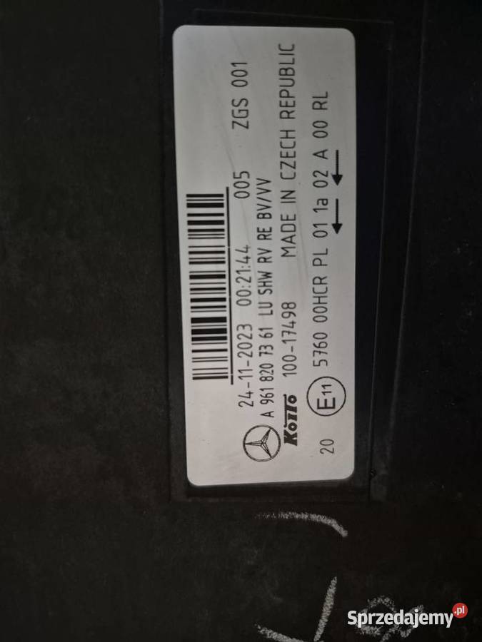 Reflektory H7 PL Mercedes Actros MP4 Obłotne