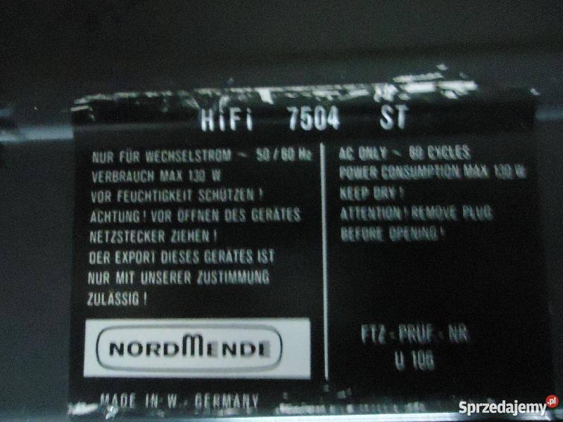 AMPLITUNER NORDMENDE HIFI 7504 ST Nowy Sącz sprzedam