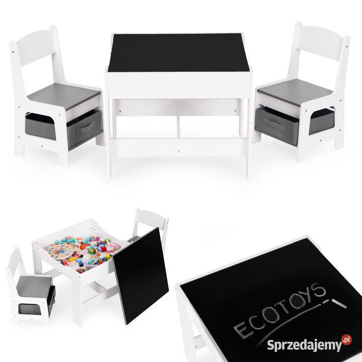Zestaw mebli dzieci stolik 2 krzesła tablica Smogorzów