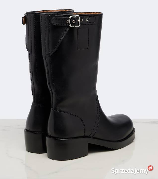 Skórzane buty koloru czarnego inna