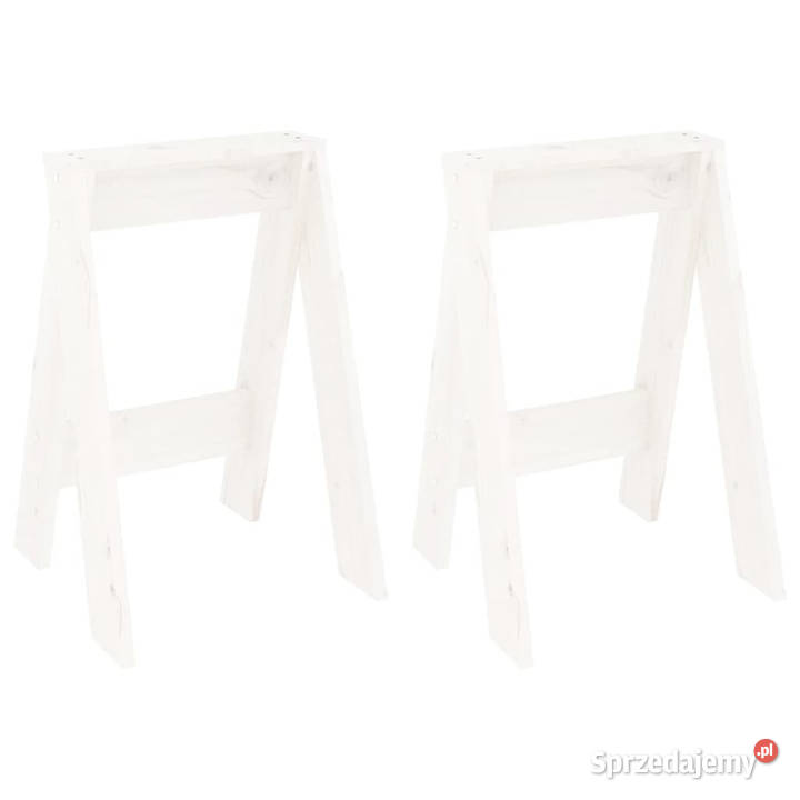 Stołki 2 białe 40x40x60 lite drewno sosnowe mazowieckie Warszawa