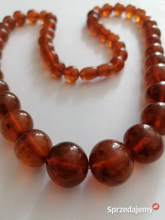 Naszyjnik Bursztyn Kulki Vintage