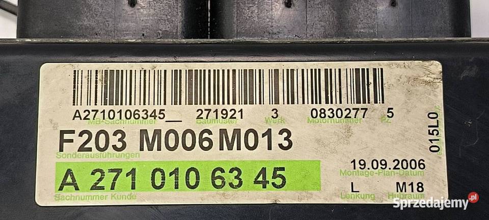 KOMPUTER MERCDESBENZ C 160 A2710106345 osobowe kujawsko-pomorskie Lipno