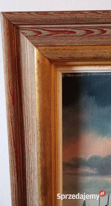 Obraz olejny na płótnie sygnowany Zatoka w Warszawa