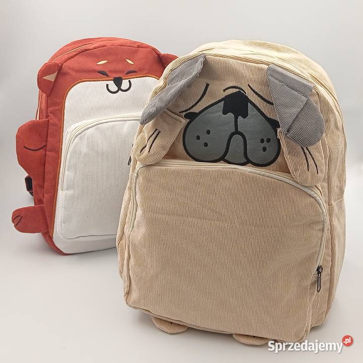 Plecak Sztruksowy Pies Akita Zawiercie
